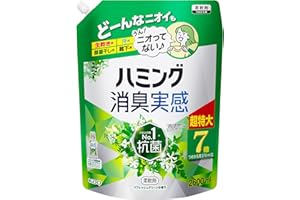 ハミング 【大容量】消臭実感 柔軟剤 つめこみ洗いも、部屋干しも、無敵消臭! 内Nｏ.1抗菌 リフレッシュグリーンの香り つめかえ用 2,600ml