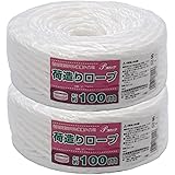 全家協 【パック】 プロリーブ ポリプロピレン 荷造りロープ (約幅5mm×100M巻き) 1個入×2パック (計2個)
