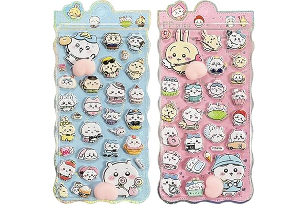 【2枚セット】Sediven 3dシール 立体シール 萌えるお尻ステッカー おしりぷにぷに 可愛い キャラクター おしり マシュマロ 凸み構造 女の子 スマホケース アルバム手帳 飾り用 A2