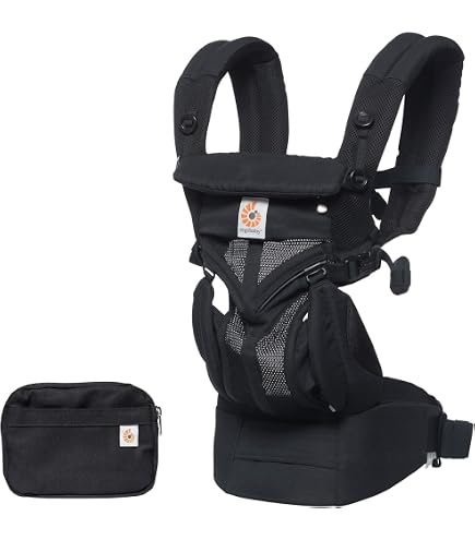 Ergobaby Omni Breeze Baby Carrier, Onyx Black, Ergonomic Newborn