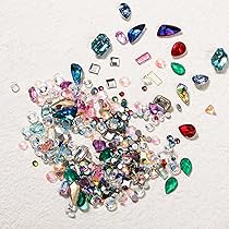 Amazon.co.jp: カラフルダイヤモンドデコパーツ、30個入り、4