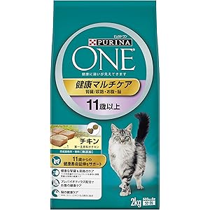 ピュリナ ワン キャットフード 健康マルチケア 11歳以上 チキン 2kg(500g×4袋)