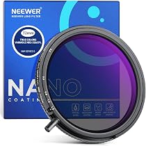 Amazon | NEEWER 72mm トゥルーカラー可変ND2-32とCPLフィルター 2in1