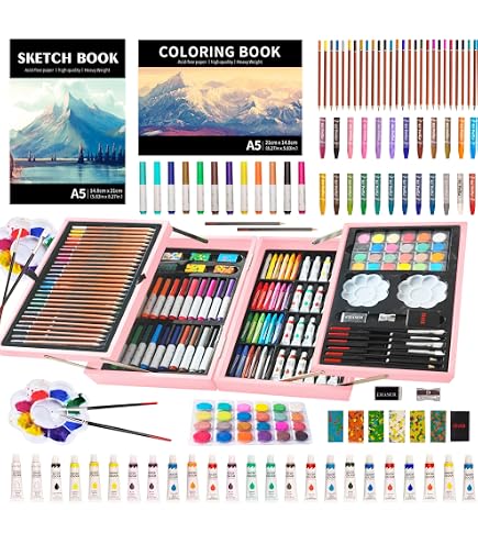 なな　絵画セット Amazon.co.jp: KINSPORY 168点 お絵かきセット 絵具セット 豪華 想像力