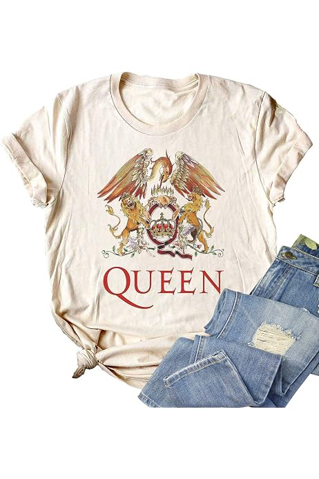 Women Vintage Rock Band T Shirt Fashion 