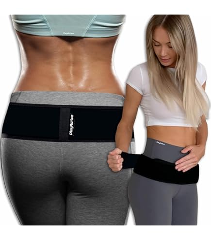 เข็มขัดพยุงข้อต่อกระดูกเชิงกราน (SI Joint Belt) สำหรับอาการปวดหลังส่วนล่างและสะโพก - เข็มขัดพยุงข้อต่อกระดูกเชิงกรานพร้อมแถบยางยืดและแผนการออกกำลังกาย