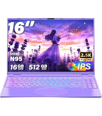 Amazon.co.jp: 16インチ パープル ノートパソコン 12G LPDDR5 RAM 1TB