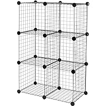 ワイヤーキューブシェルフ２個セット 在庫処分】ワイヤーキューブ収納、キューブ積み重ね可能な独立式