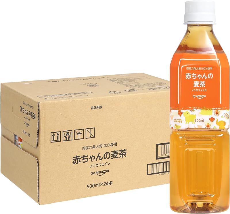 by Amazon 赤ちゃんの麦茶 ノンカフェイン 500ml×24本
