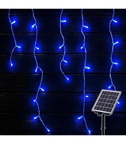 thumbnail image 2 of FLA 480LED 14.5M Solar Icicle Christmas Lights – 8 Functions, Indoor/Outdoor 2 of 5