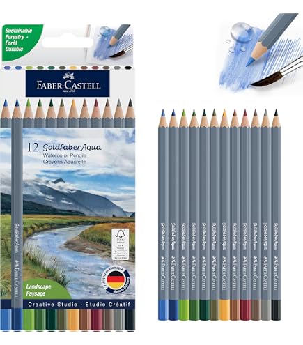 Amazon | Faber-Castell Goldfaber アクア水彩鉛筆ギフトセット - 36本