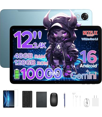 Amazon.co.jp: Android 15タブレット12インチ、2000×1200ディスプレイ