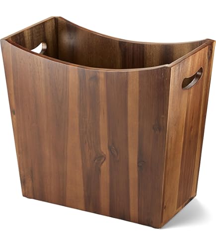 木製アンティークゴミ箱 Amazon｜Vintiquewise(TM) アンティーク木製ゴミ箱/ハンドル付き｜フタ