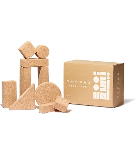 Amazon | コルクつみき 20ピース ラージ 木箱セット 自由学園 ギフト