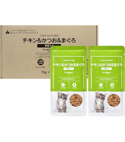 Amazon.co.jp: カルカン パウチ 12か月までの子ねこ用 かにかま入り
