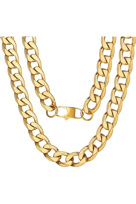 Mens Flat Figaro Link Chain 4mm 18 inch 