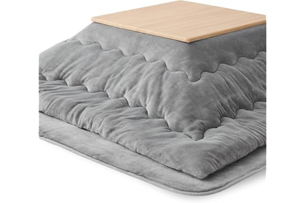 クモリ(Kumori) こたつ布団 185X185cm 単品売り 吸湿発熱 正方形 フランネル 柔らかい 無地 こたつ用布団 あったか 厚手 フランネル ふわふわ ぽかぽか ぬくぬく 冬用 静電気防止 毛抜けない コタツふとん 火燵布団 こたつ掛布団 グレー