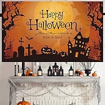 Amazon.co.jp: Lausatek ハロウィン 飾り タペストリー 飾り付け