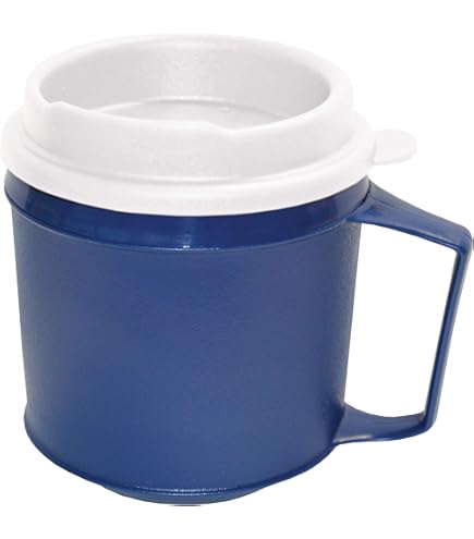 NRS Healthcare Wide Base Two Handled Mug With Lid - Easy Grip Design - View #4