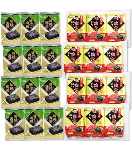 Amazon.co.jp: 【韓国のり】明太子味付のり(9切6枚x3P)、5個 【みのる