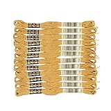 DMC 25番糸 刺繍糸 12束入 #729 イエロー系 DMC25B