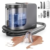 uwant B400スチームクリーナー【100℃蒸気+60℃加熱+18000Pa超強吸引力】加熱式リンサークリーナー 家庭用カーペットクリーナー 2-in-1大容量水タンク乾湿両用掃除機 5種類の専用ブラシと専用洗浄液1本付き 1年保証 交換のみ・修