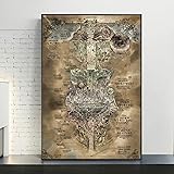 Amazon Co Jp Yqqicc メイドインアビスマップポスターとプリントアニメ絵画キャンバス壁アート写真家の装飾リビングルームの装飾 50x70cmx2フレームなし 家電 カメラ