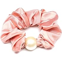 Amazon | QinGoo パール ピンク シュシュ ヘアゴム 髪留め 髪