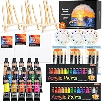 Amazon | Shuttle Art アクリル絵の具 69点セット 15色絵の具セット