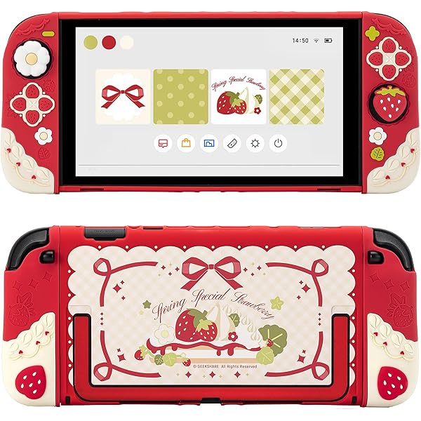 いちご様ポイントカバー セット Amazon.co.jp: GeekShare Switchカバー switch対応 スイッチ 保護 分