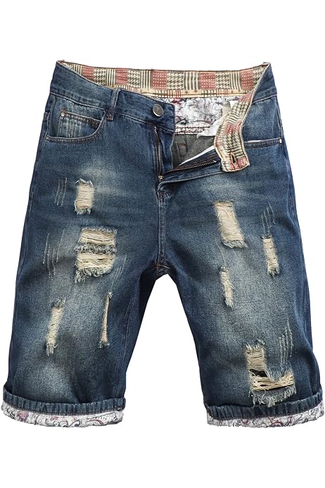 Betusline Mens Jean Shorts, Fashion 