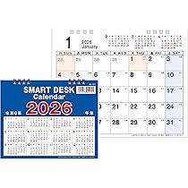 Amazon | 九十九商会 スマートデスクカレンダー 2026年 卓上カレンダー