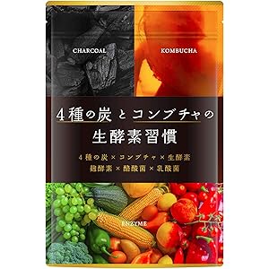 4種の炭とコンブチャの生酵素習慣 生酵素 30日分
