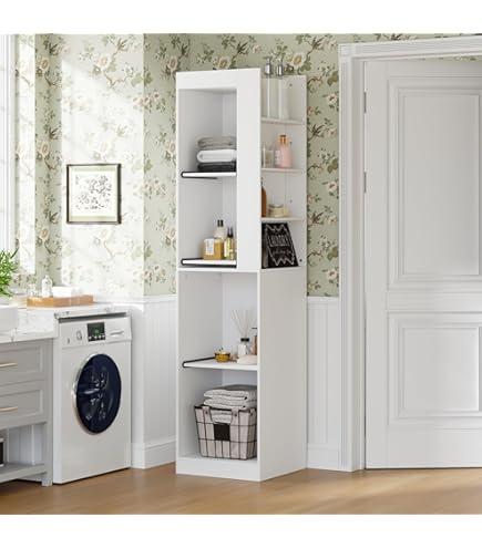 Amazon.co.jp: クロシオ 鏡面すきま収納 タオルストッカー w30 白 幅