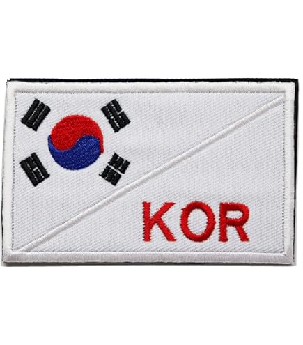 Amazon.co.jp: naissant 4枚 セット 韓国 国旗 韓国旗 ワッペン