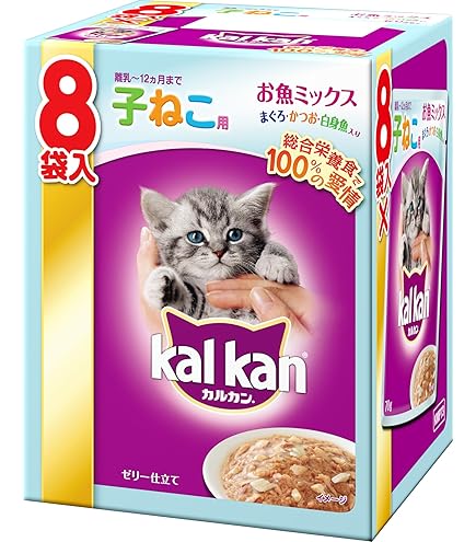 Amazon.co.jp: カルカン パウチ 12ヶ月までの子ねこ用 まぐろ 70g×8袋