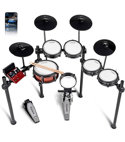 Amazon.co.jp: CEULA 電子ドラム セット メッシュ 折りたたみ式 4