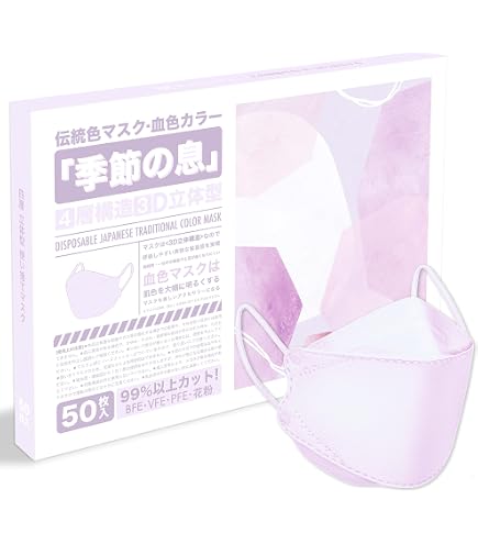 Amazon.co.jp: リブふわ口元立体マスク ラベンダーグレー 50枚 : 産業