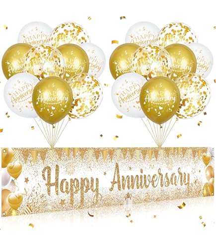 KatchOn, Anniversary Banner Black And Gold - XtraLarge, 72x44 Inch - View #5