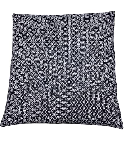 Amazon.co.jp: 座布団カバー八端判 麻の葉 59×63cm えんじ 綿100