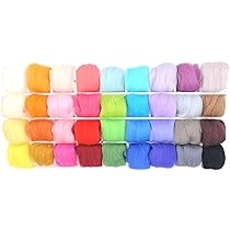 Amazon | 楽MoMo 羊毛フェルト 36色 セット 手芸 ハンドクラフト