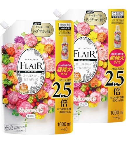 Amazon | 【大容量】ハミングフレア 柔軟剤ジェントル&ブーケの香り