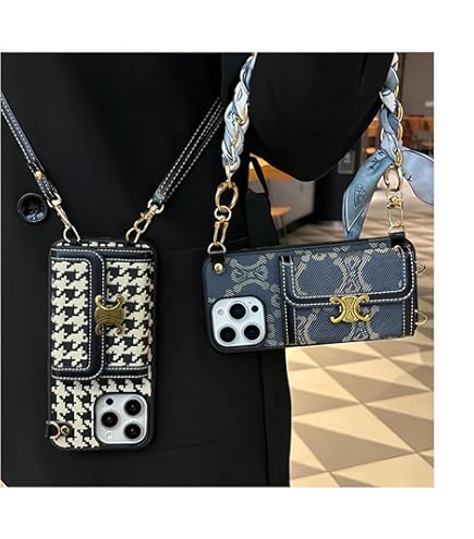 セリーヌ スマホ チェーンショルダーバッグ iPhone フォルダ ダークブルー CELINE - セリーヌ スマホ チェーンショルダーバッグ iPhone