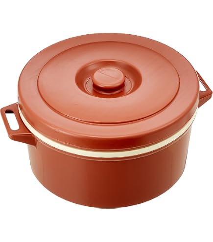 Amazon｜台和 プラスチック保温食缶 ご飯用 大 ブラウン 380x324x高