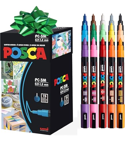 Amazon | Uni Posca posca マルチカラー ポスカマーカー Mop'R Posca