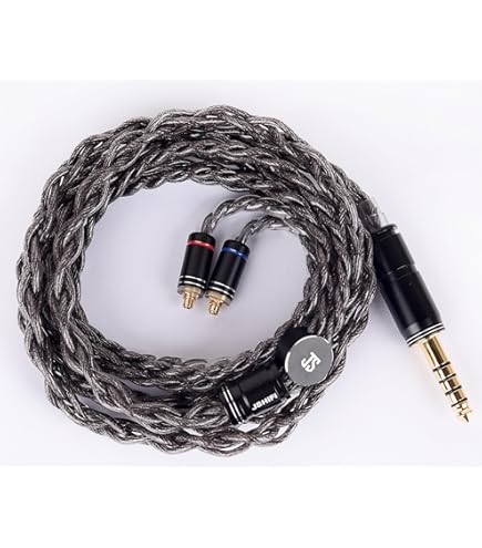 Amazon | 【BIGMANGO-Zebra】2pin4.4mm銀メッキケーブル 4芯リケーブル