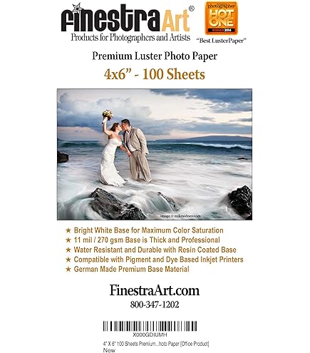 Amazon | プレミアム光沢インクジェット写真用紙 5インチ x 7