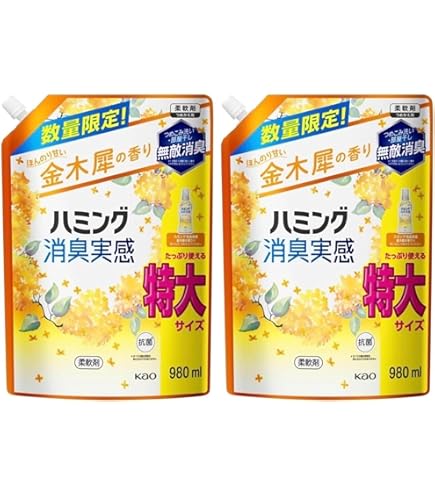 ハミング消臭実感ほんのり甘い金木犀の香り 詰め替え 特大サイズ1000ml×12 Amazon | 花王 ハミング 消臭実感 柔軟剤 金木犀の香り 詰め替え