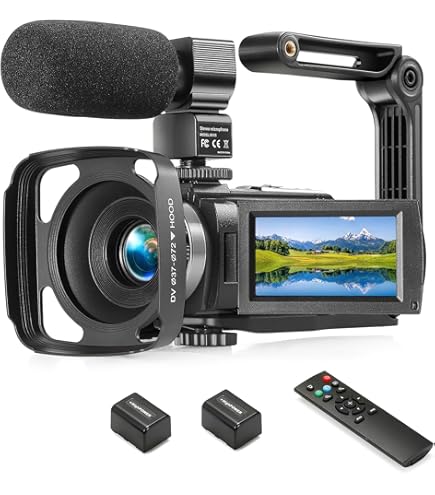 Amazon | 4K Video Camera Camcorder 48MP UHD WiFi IR Night Vision