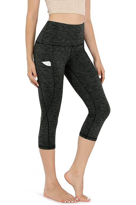Oalka Women's Yoga Capris Running Pants 